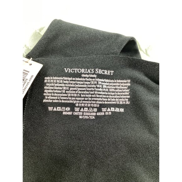 Victorias Secret Womens Cheeky Briefs Underwear Mid- rise Fit Seamless Black M - Picture 4 of 5